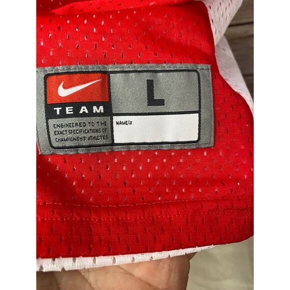 NIKE Team Reversible Tank Top Jersey Size Large Red White Vintage 90s Men's - Picture 5 of 9